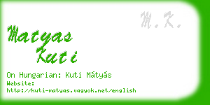 matyas kuti business card