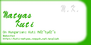 matyas kuti business card